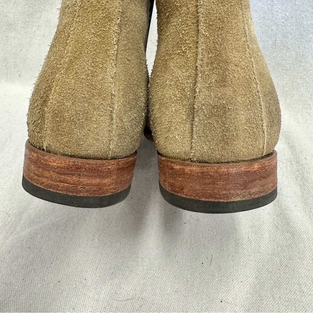 Frye tan and brown nubuck leather Chelsea boots women's size 8.5 - Picture 11 of 16